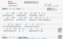 纪文惠《感谢我的救主》吉他谱_C调吉他弹唱谱_和弦谱