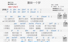 任家萱《重做一个梦》吉他谱_C调吉他弹唱谱_和弦谱