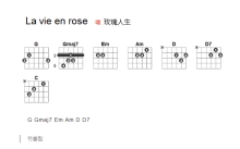 玫瑰人生《La Vie En Rose》吉他谱_G调吉他弹唱谱_和弦谱