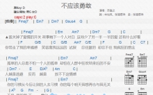 苏盈之《不应该勇敢》吉他谱_C调吉他弹唱谱_和弦谱