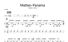 Matteo《Panama（巴拿马）》鼓谱_架子鼓谱