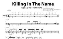 Rage Against The Machine《Killing In The Name Of》鼓谱_架子鼓谱