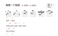 古奕凡《我有一个秘密》吉他谱_C调吉他弹唱谱_和弦谱