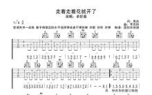 卓舒晨《走着走着花就开了》吉他谱_G调吉他弹唱谱_分解加扫弦编配原版编配