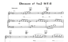 凯莉·克莱森《Because of You》钢琴谱