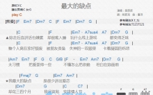 吴思贤《最大的缺点》吉他谱_C调吉他弹唱谱_和弦谱