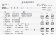 A-Lin《勇敢的不是我》吉他谱_G调吉他弹唱谱_和弦谱
