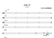 方力申《ABC君》鼓谱_架子鼓谱