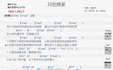 黄美珍《只怕想家》吉他谱_C调吉他弹唱谱_和弦谱