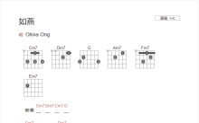 Olivia Ong《如燕》吉他谱_C调吉他弹唱谱_和弦谱