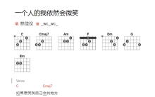 林佳仪《一个人的我依然会微笑》吉他谱_C调吉他弹唱谱_和弦谱