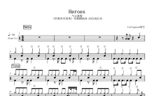 气运联盟《Heroes》鼓谱_架子鼓谱