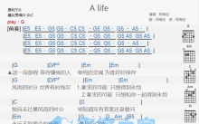 柯有伦《A Life》吉他谱_G调吉他弹唱谱_和弦谱