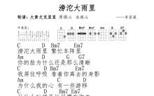 《滂沱大雨里》_尤克里里谱