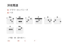 フラワ`カンパニ`ズ《深夜高速》吉他谱_F调吉他弹唱谱_和弦谱