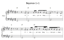 Beyonce《1+1》钢琴谱