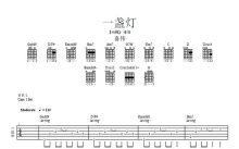 喜伟《一盏灯》吉他谱_C调吉他弹唱谱