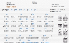 陈势安《皮肤》吉他谱_G调吉他弹唱谱_和弦谱
