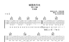 许美静《城里的月光》吉他谱_G调吉他弹唱谱