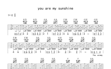 《you are my sunshine》吉他谱_C调吉他弹唱谱