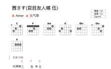 夏目友人《茜さす》吉他谱_C调吉他弹唱谱_和弦谱