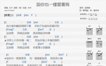 张栋梁《说你一样也爱着我》吉他谱_C调吉他弹唱谱_和弦谱