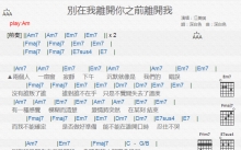 江美琪《别在我离开你之前离开我》吉他谱_A调吉他弹唱谱_和弦谱