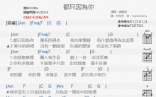 张韶涵《都只因为你》吉他谱_C调吉他弹唱谱_和弦谱