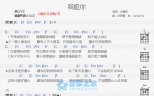 徐怀钰《我挺你》吉他谱_C调吉他弹唱谱_和弦谱