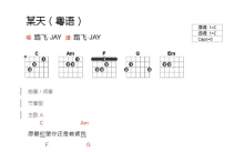 路飞JAY《某天》吉他谱_C调吉他弹唱谱_和弦谱