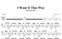 Backstreet Boys《I Want It That Way》鼓谱_架子鼓谱