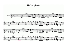 加勒比海盗配乐《He is a pirate》钢琴谱