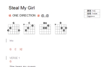 One Direction《steal my girl》吉他谱_A调吉他弹唱谱_和弦谱