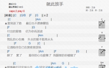王迪《就此放手》吉他谱_C调吉他弹唱谱_和弦谱