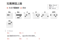 生命河灵粮堂《如鹰展翅上腾》吉他谱_E调吉他弹唱谱_和弦谱