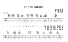 陈奕迅《红玫瑰》吉他谱_C调吉他弹唱谱