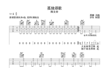 陈文非《孤独颂歌》吉他谱_C调吉他弹唱谱