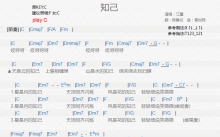 江蕙《知己》吉他谱_C调吉他弹唱谱_和弦谱