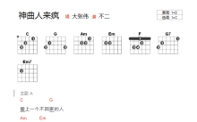 大张伟《神曲人来疯》吉他谱_C调吉他弹唱谱_和弦谱