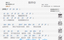 陈奕迅《我甲你》吉他谱_C调吉他弹唱谱_和弦谱