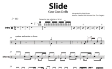 Goo Goo Dolls《Slide》鼓谱_架子鼓谱