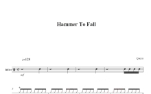 Queen《Hammer to Fall》鼓谱_架子鼓谱