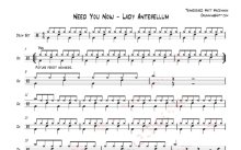 Lady Antebellum《Need You Now》鼓谱_架子鼓谱