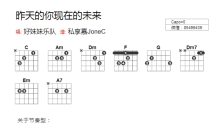 好妹妹《昨天的你现在的未来》吉他谱_C调吉他弹唱谱_和弦谱