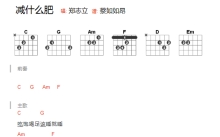 郑志立《减什么肥》吉他谱_C调吉他弹唱谱_和弦谱