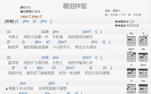 黄宥杰《眼泪拌饭》吉他谱_C调吉他弹唱谱_和弦谱