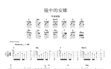 《镜中的安娜》吉他谱_吉他独奏谱_李成福版本
