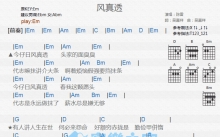 陈雷《风真透》吉他谱_G调吉他弹唱谱_和弦谱