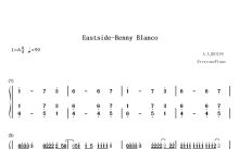 《Eastside-Blanco Blanco》钢琴谱