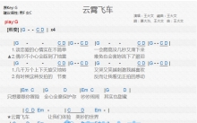 王大文《云霄飞车》吉他谱_G调吉他弹唱谱_和弦谱